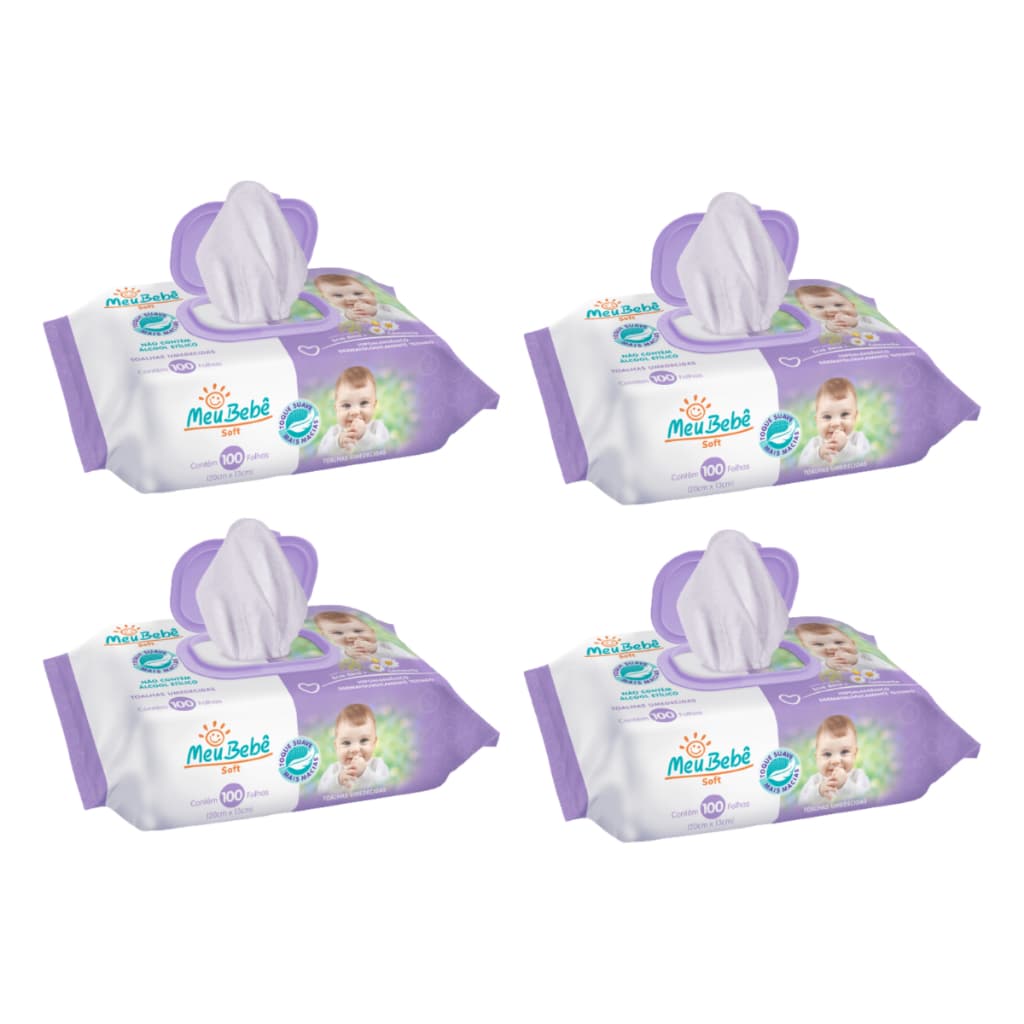 Toalha Umedecida Meu Bebê Soft 400 Folhas (4undX100fls)