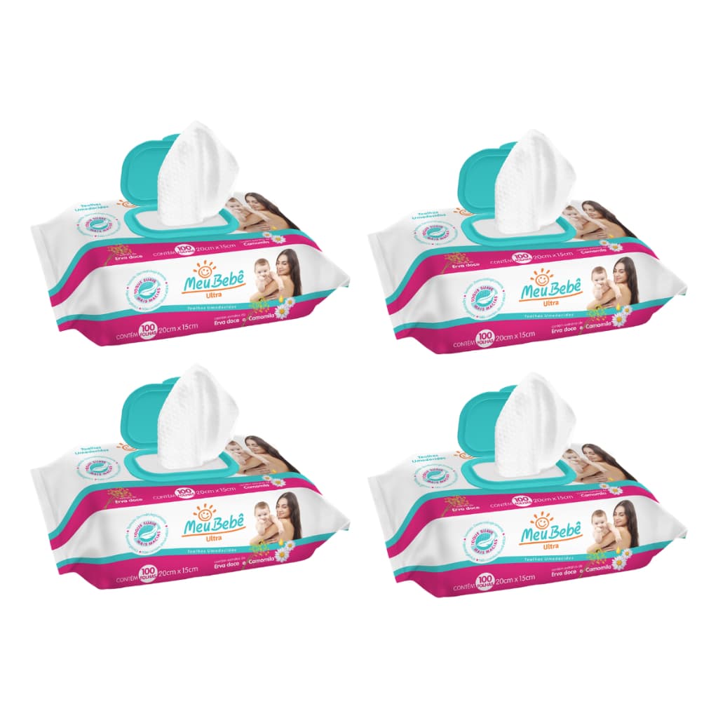Toalha Umedecida Meu Bebê Ultra 400 Folhas (4undX100fls)