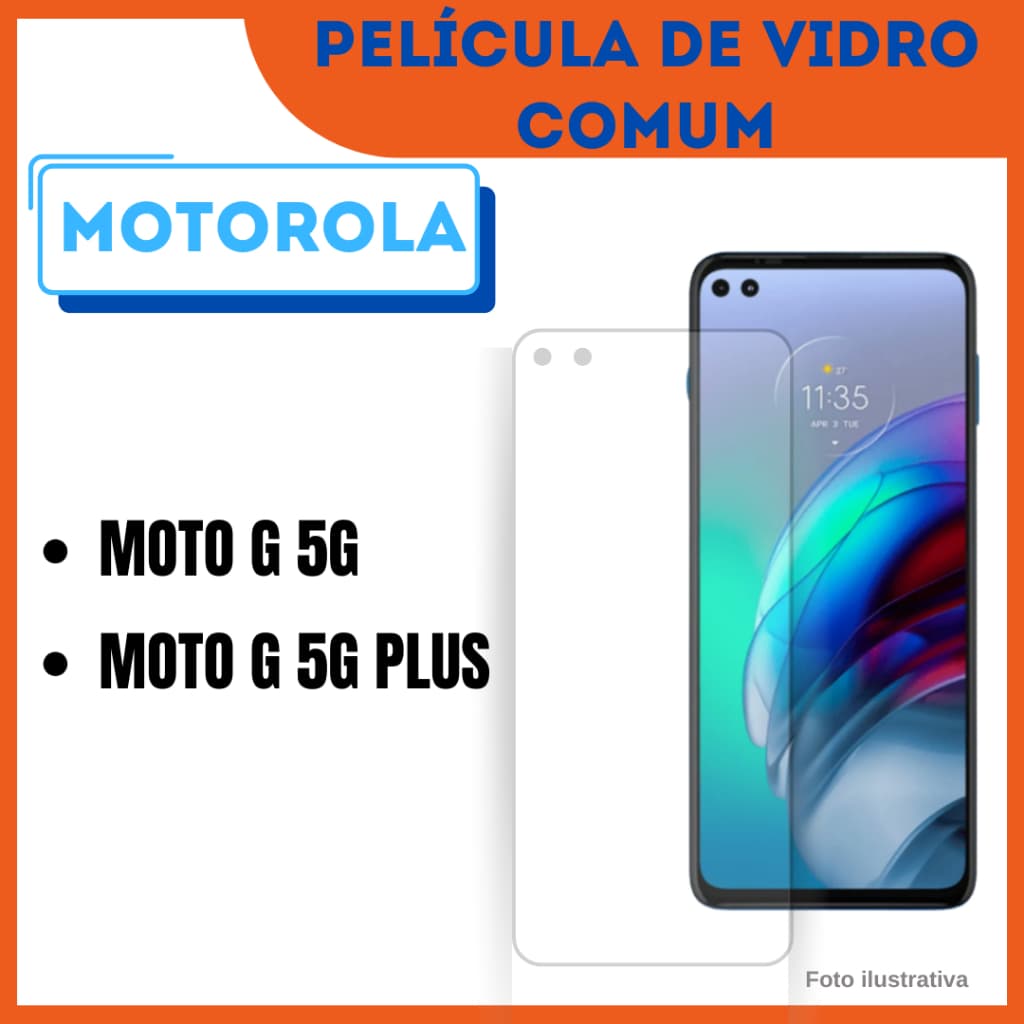 Película de Vidro Para Motorola Moto G 5G /  Moto G 5G Plus Protetor de Tela.