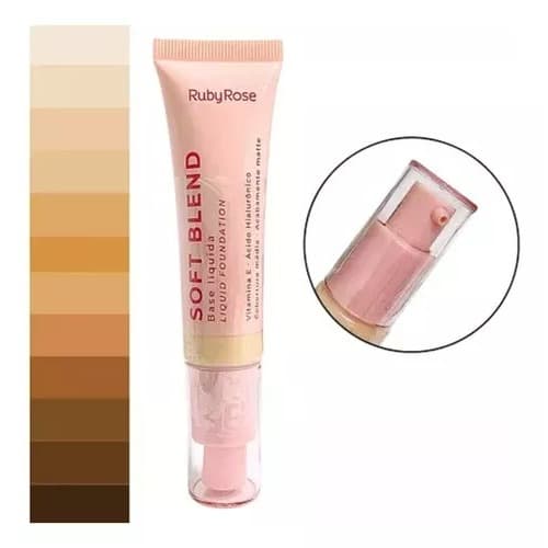 Base Liquida Matte Soft Blend Base Linha Rosa Ruby Rose Produtos de Beleza