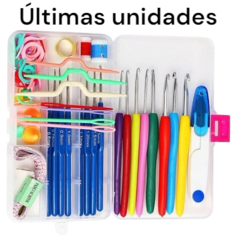 Kit 53 peças Kit Crochê Completo Para Fazer Amigurumi Agulhas Acessórios costura papelaria