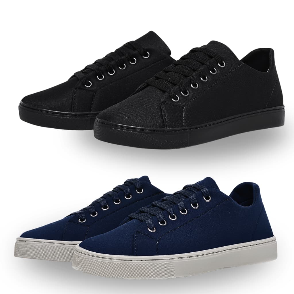 kit 2 Pares Tênis Masculino Casual Leve Moderno Basico Dia A Dia Confortável Seabra'Calcados Urbano Básico