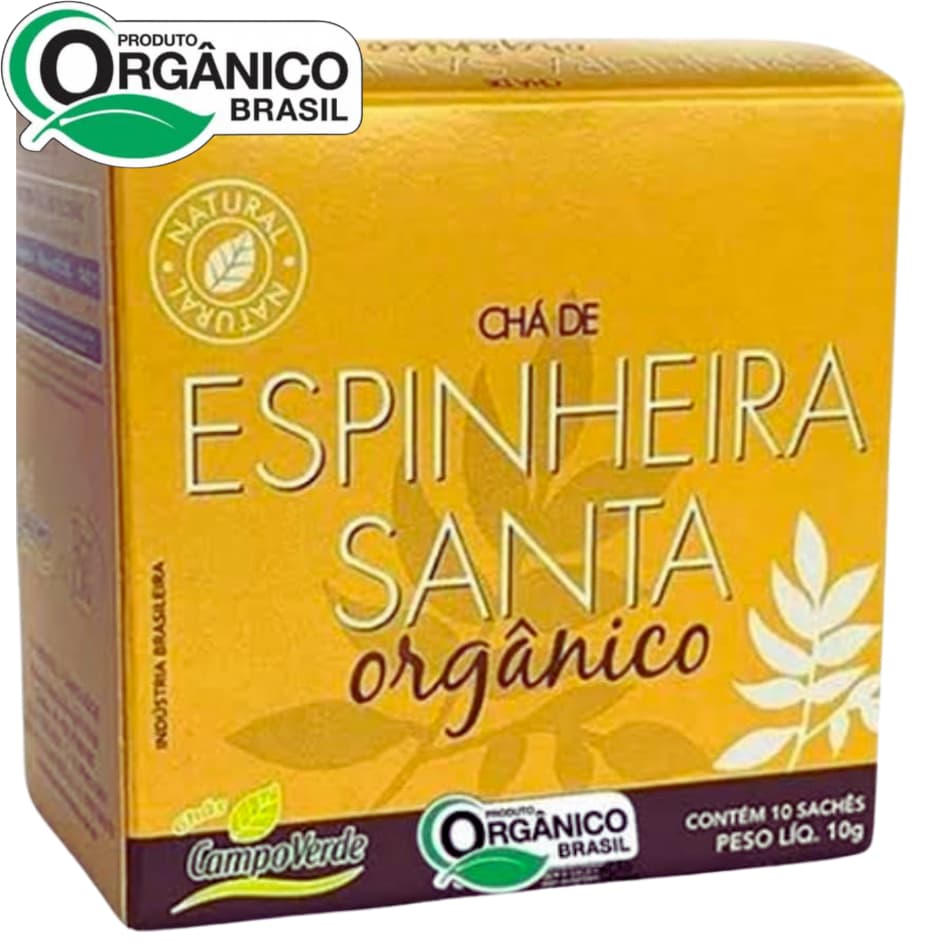 Espinheira Santa chá orgânico 10 sachês Campo verde