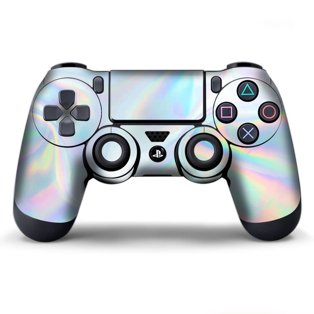 compativel Adesivo Skin textura holografica arco iris / compatível com controle de video game / ps4 / ps5 / ps3