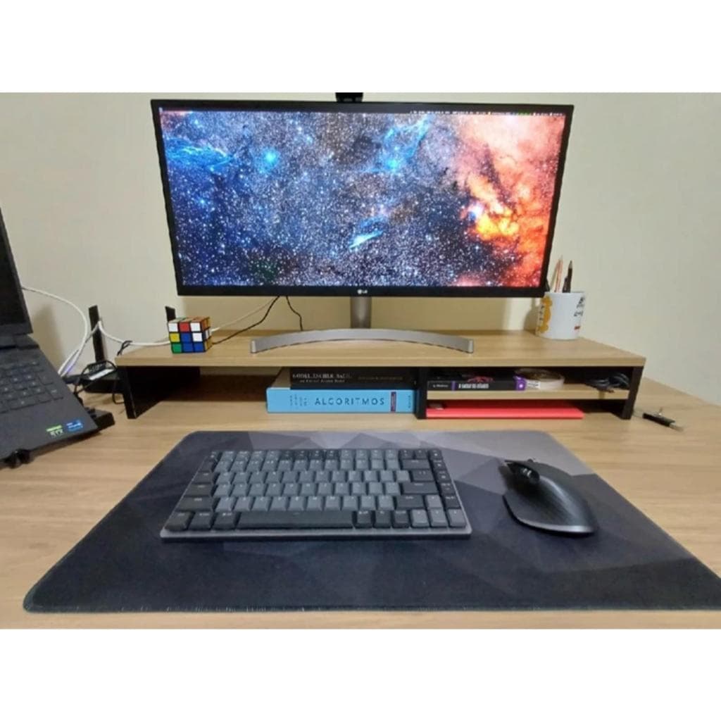 SUPORTE p/ 2 MONITORES GAMER (Também SOB MEDIDA) - MESA SETUP HOME OFFICE