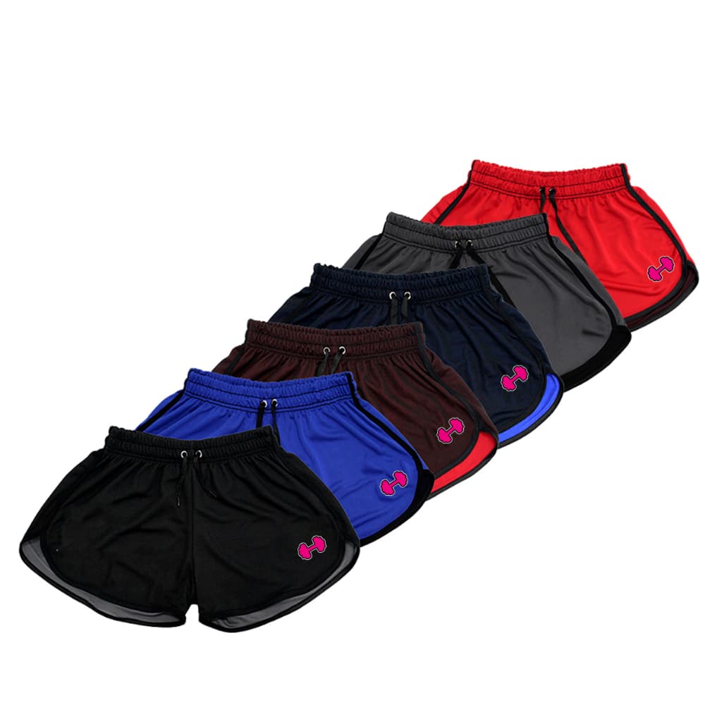 Kit 6 Shorts Feminino Academia Treino Musculação Dryfit