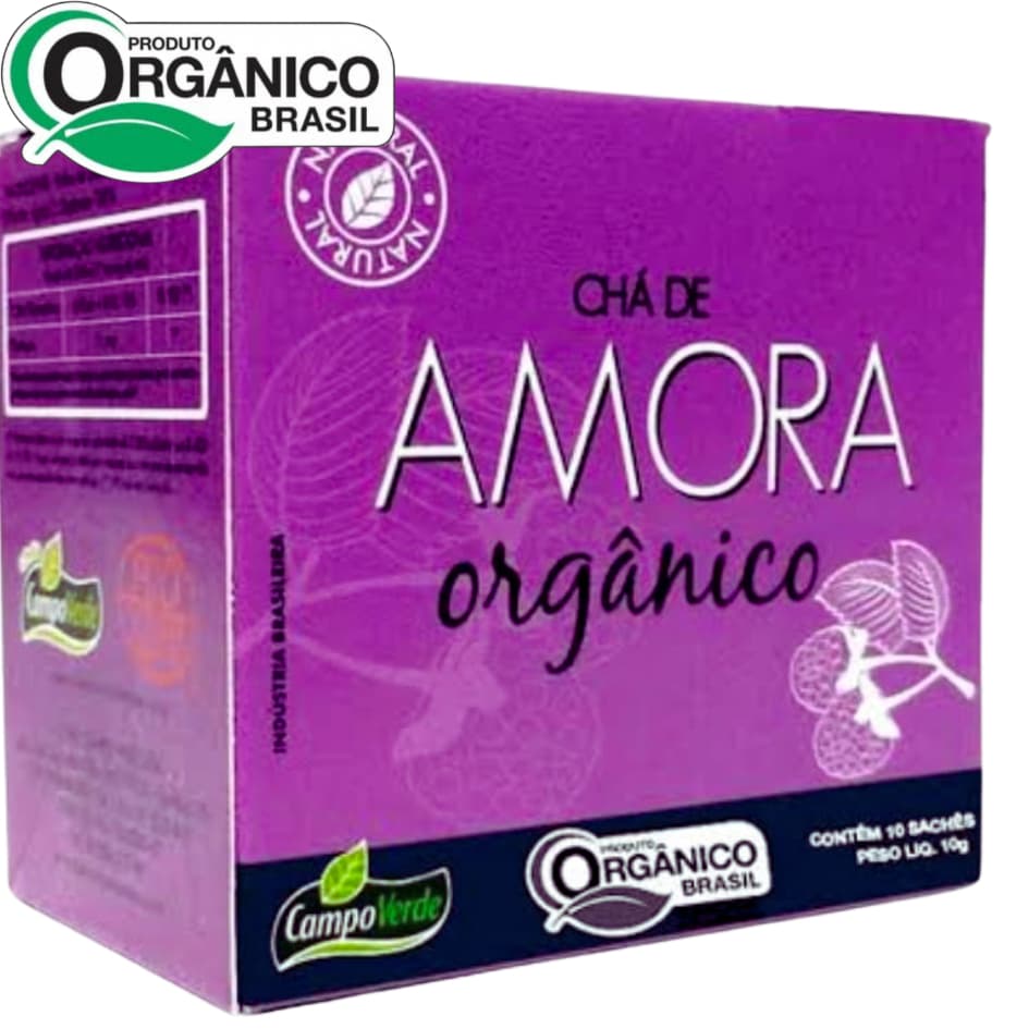 Chá AMORA 10 sachês Orgânico Campo Verde