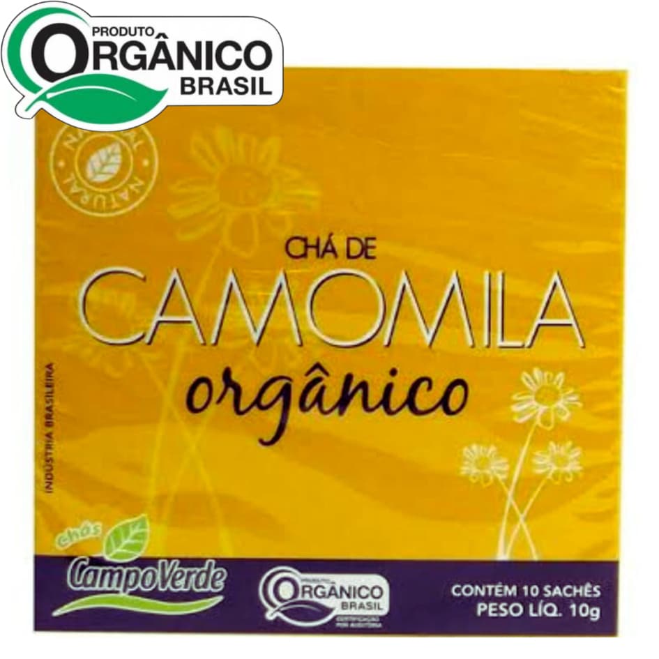 Chá CAMOMILA 10 sachês Orgânico Campo Verde