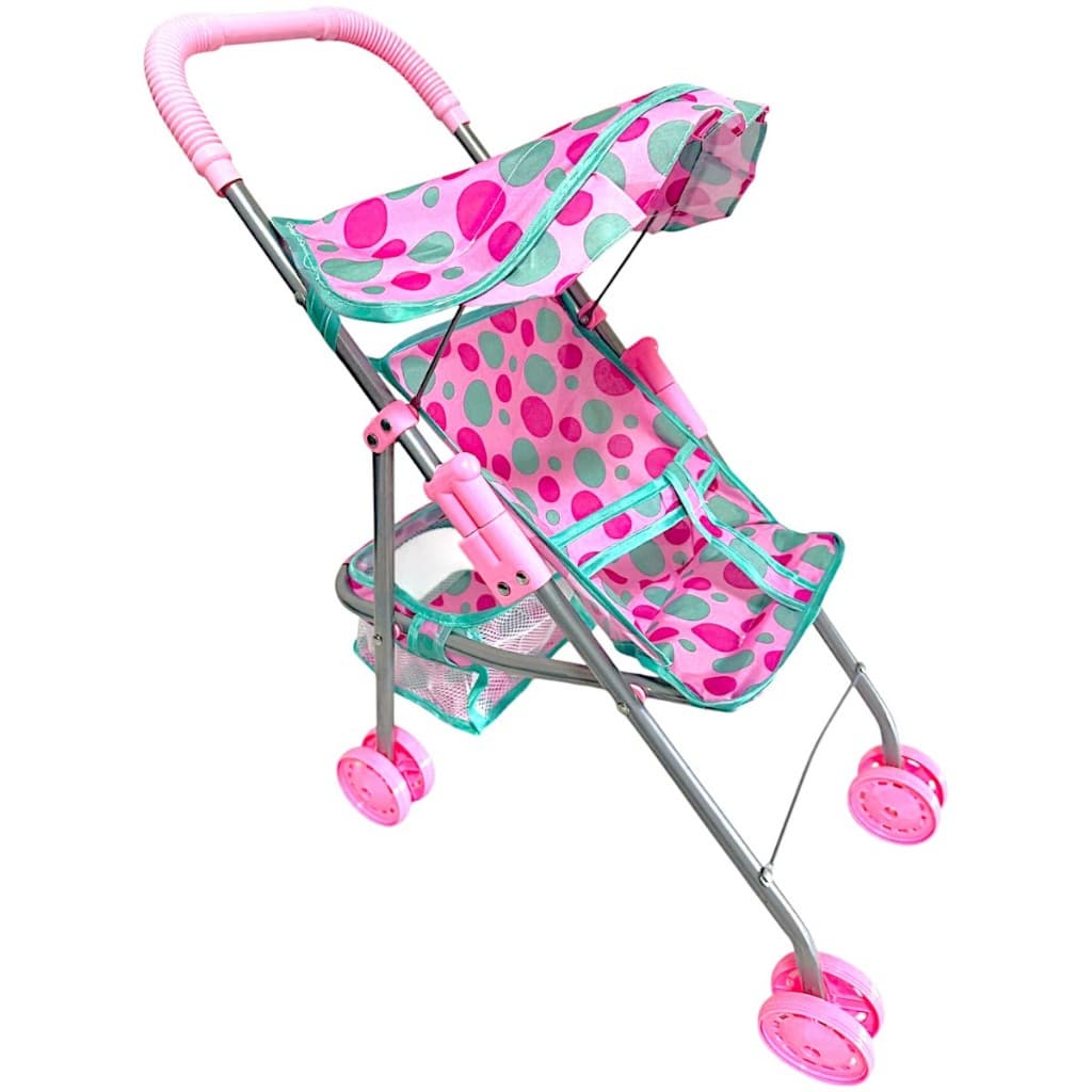 Carrinho De Boneca Rosa Infantil Passeio Bebe Reborn Menina Diversão Brinquedo