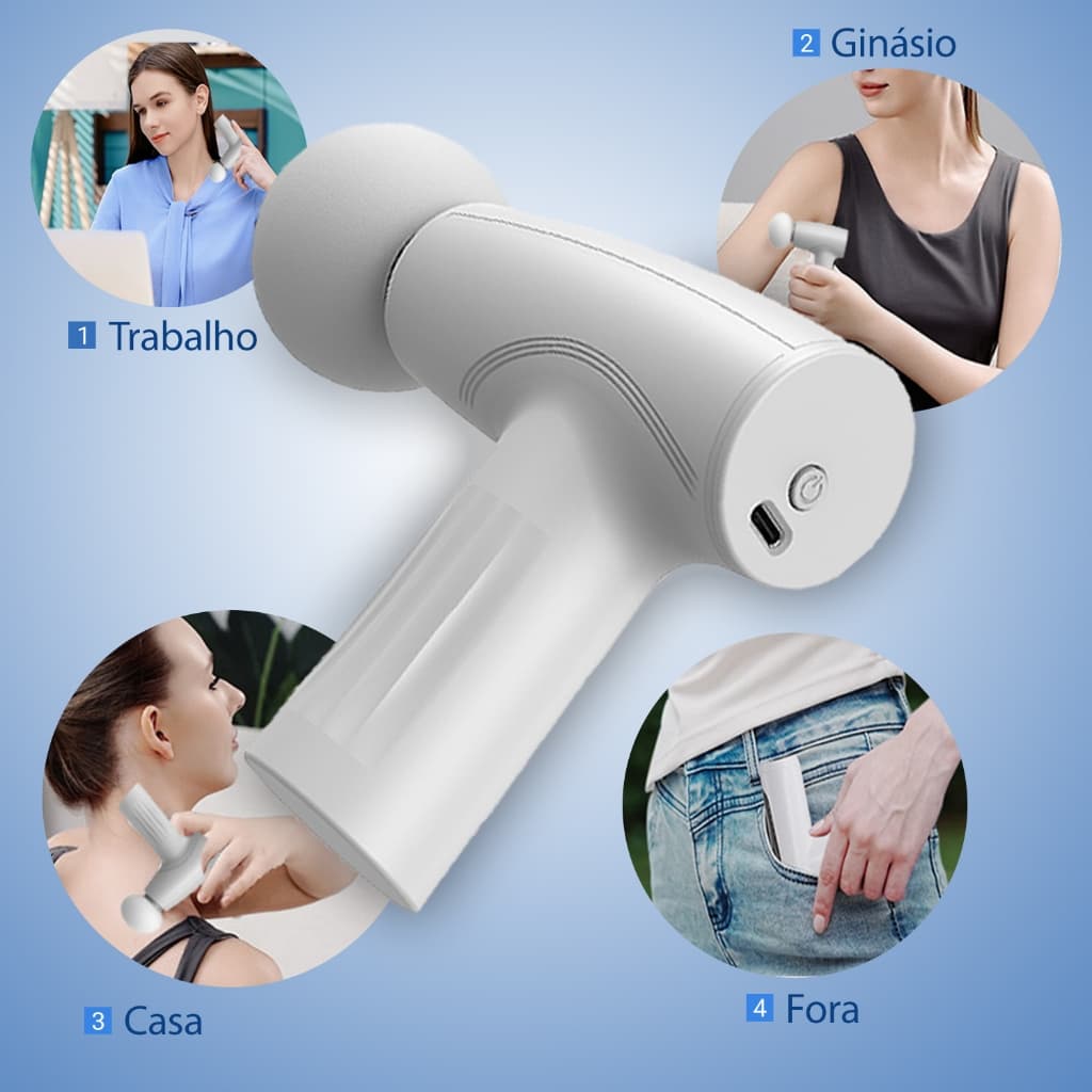 Mini Massageador Elétrico Profissional Muscular Pistola Original Massagem