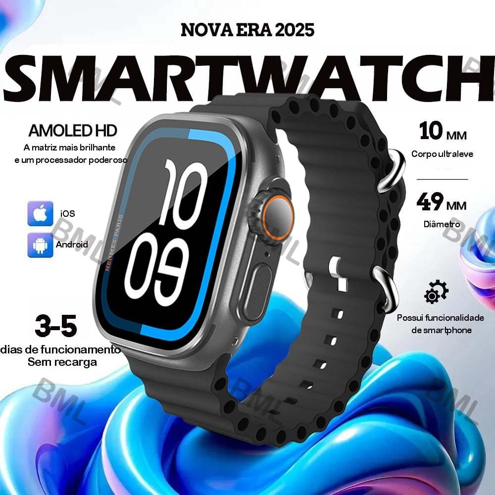 Relógio Smartwatch X10 Ultra, X10 Pro Chat GPT Relógio inteligente NFC GPS Foto Música Bluetooth  À Prova D'água IP68