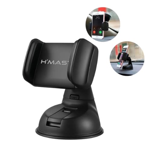 Suporte para Carro para Celular Gruda Painel e Para-brisa Suporte Celular Carro Ventosa Preto CJ-10