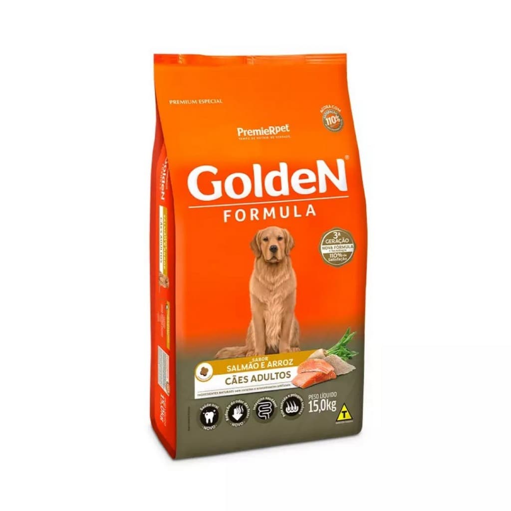 Ração Para Cachorros Adultos Salmão E Arroz 15kg Golden