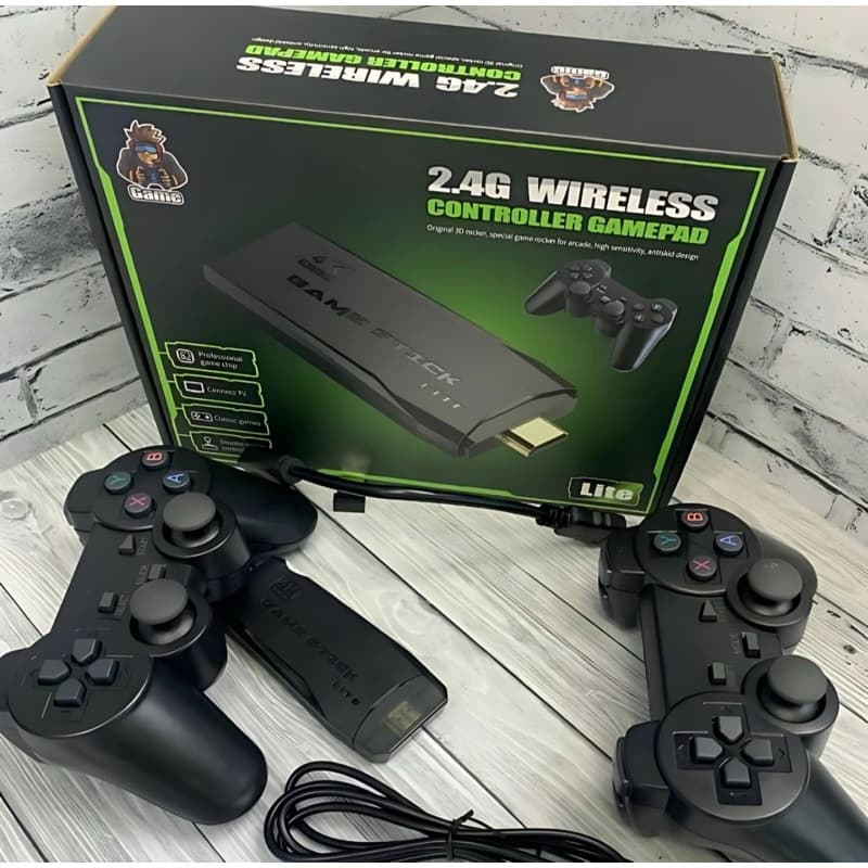 Game Stick Retrô 4k controle sem fio 20 mil jogos vídeo game