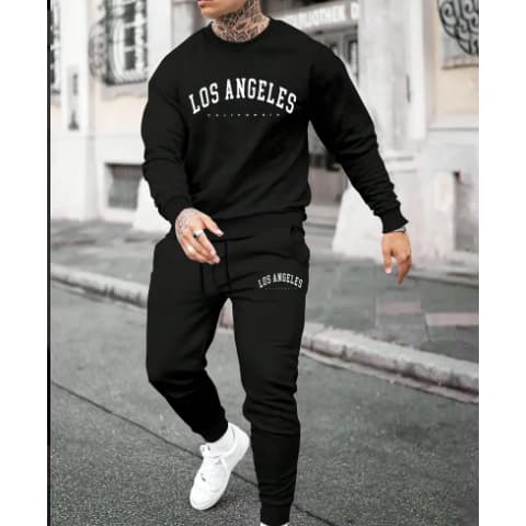Conjunto Moletom Inverno Gola Redonda e Calça Moletom com Ajuste - Frio Inverno  Este conjunto de moletom foi feito