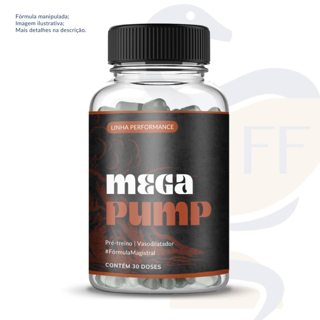 Mega Pump Dilatador 30 doses - Pré-treino Vasodilatador para Aumento de Força