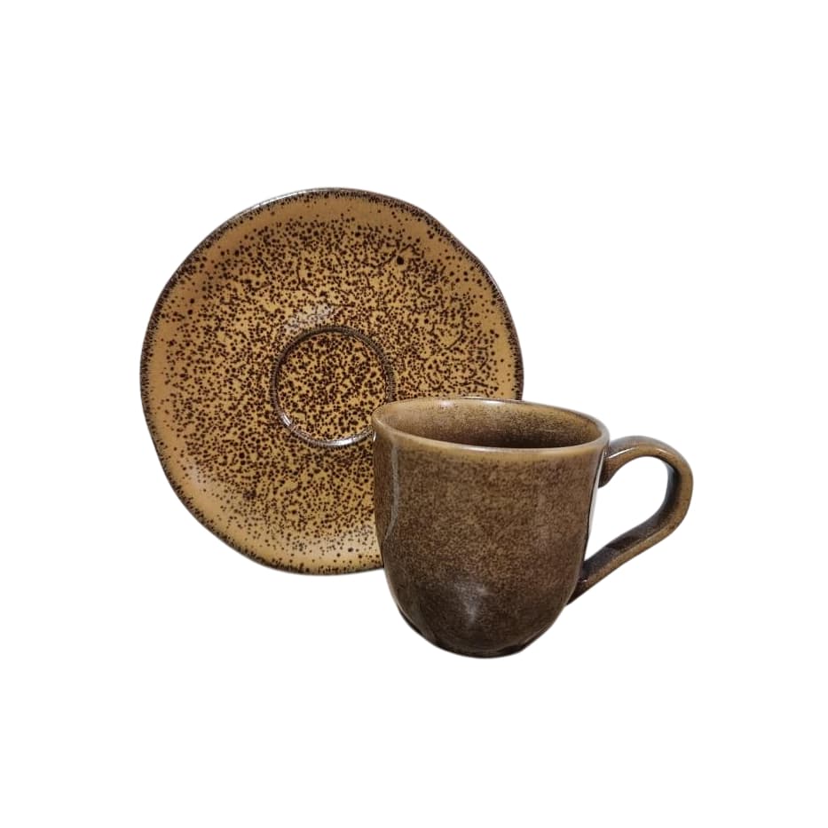 Jogo de Xicaras de Café com Pires - Orgânico Dijon - 2ª linha