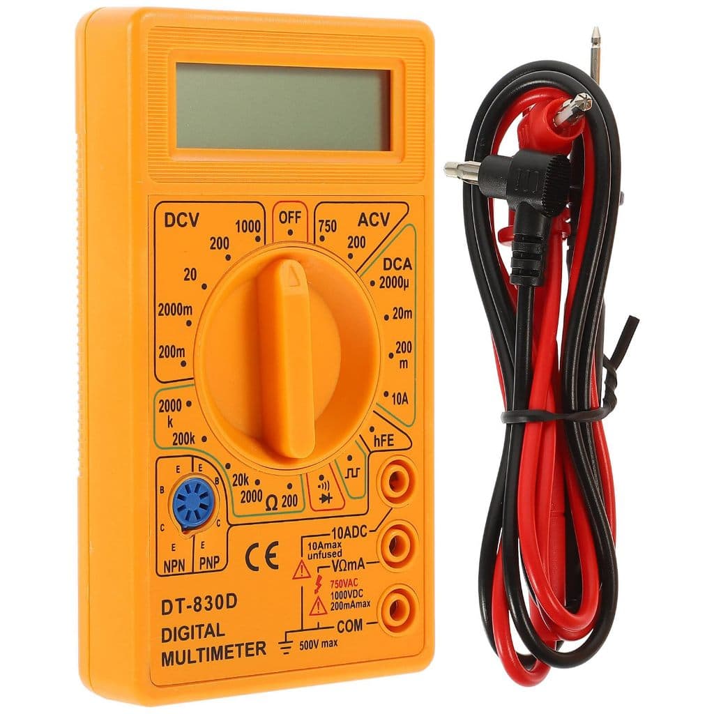 Multímetro Digital Dt-830 Dcv Acv Dca Diodo Com Bateria 9v
