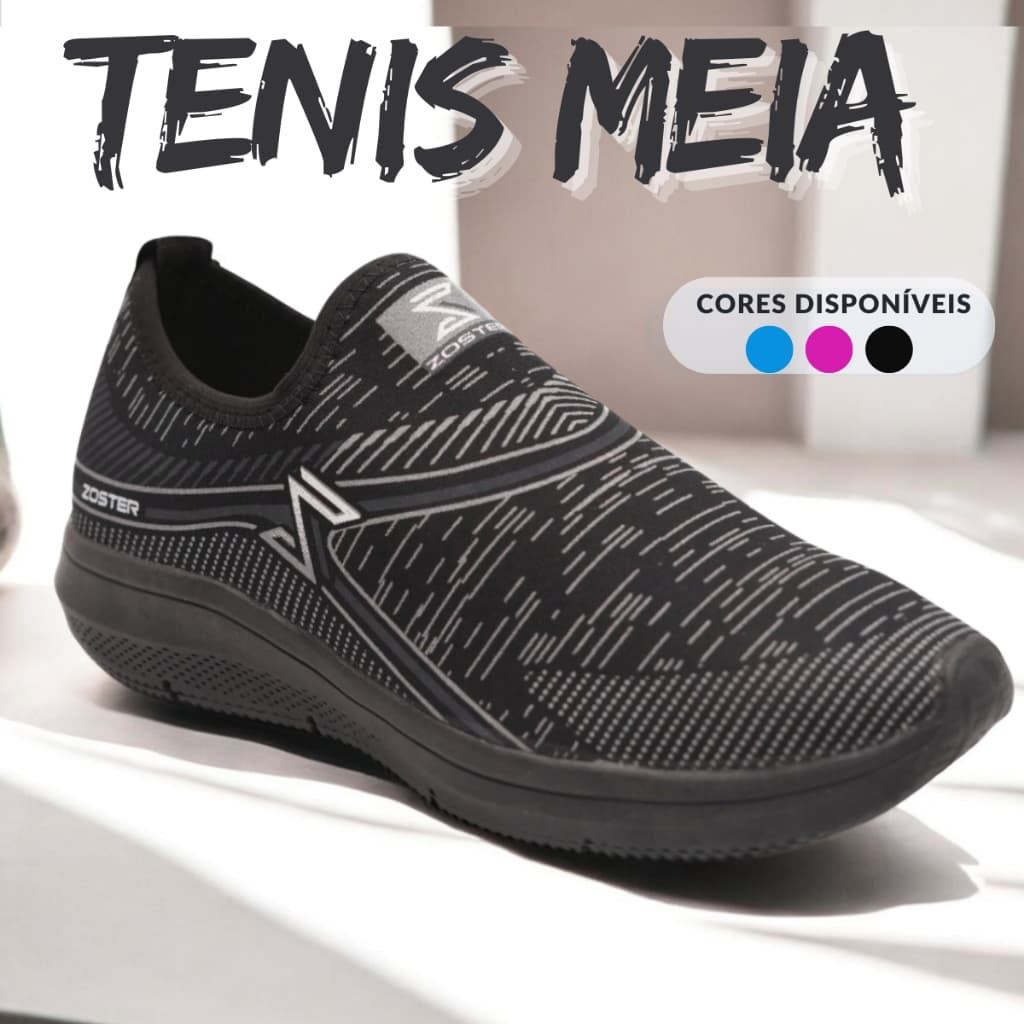 Tênis Casual Meia Esportivo Masculino – Leve, Flexível e Confortável – Envio Imediato