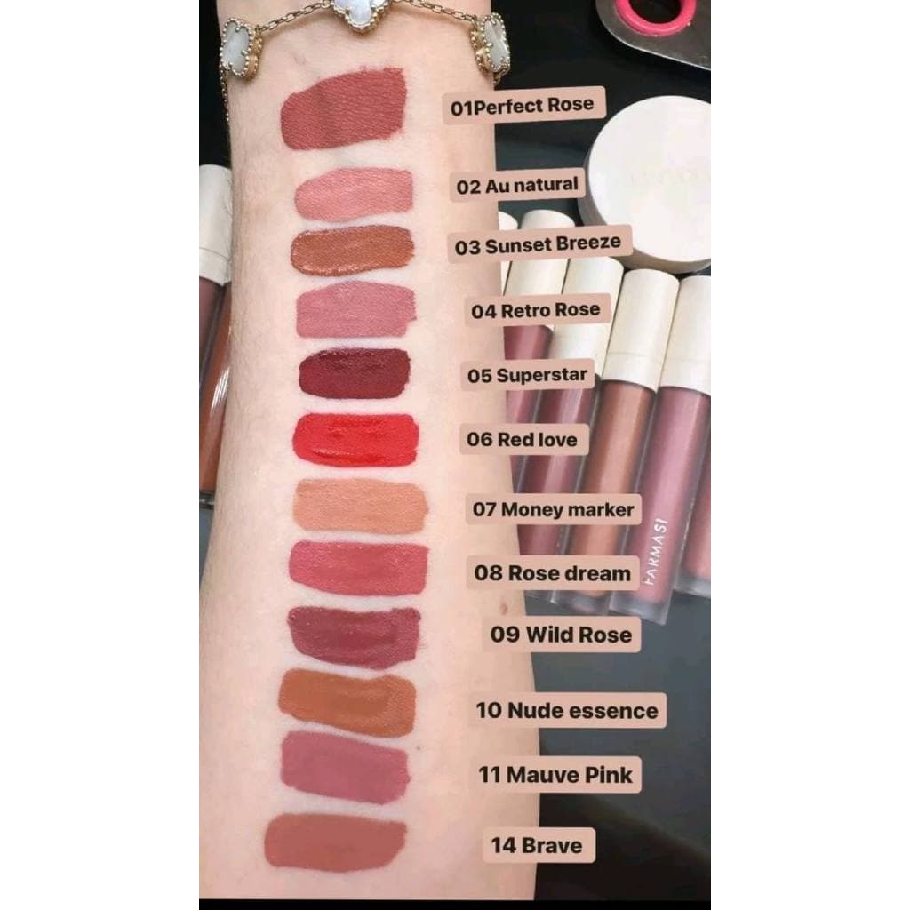 Batom Líquido Matte FARMASI 12 HRS DE DURAÇÃO