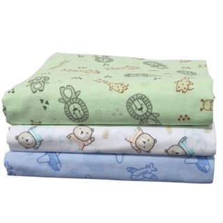 Cueiro KIT 3 unidades Grande Flanelado bebê 100% Algodão Enxoval