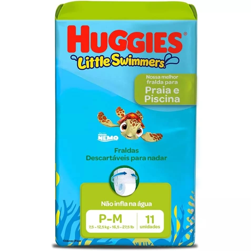 Fralda Huggies Praia e piscina P-M Com 11 Unidades - Huggies