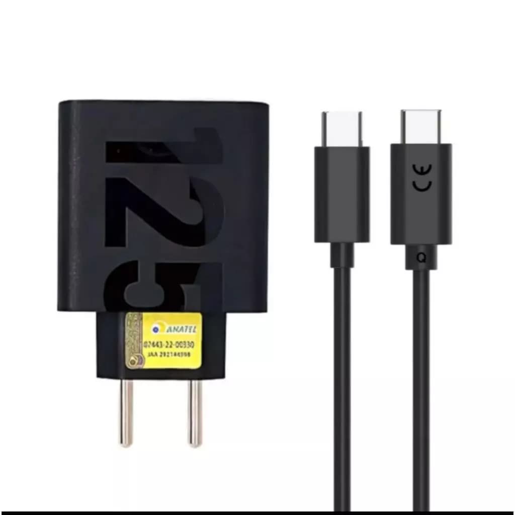 carregador fonte com cabo turbo 4.0,125w tipo c para tipo c, carregamento rápido. Aplicável a qualquer telefone