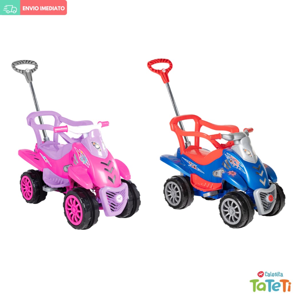 Motoca Quadricíclo  Infantil Carrinho de Passeio Cross Legacy Calesita Empurrar Pedalar