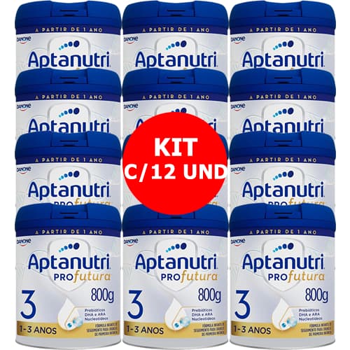 KIT 12 FORMULA INFANTIL APTANUTRI PRO FUTURA 3 800G
