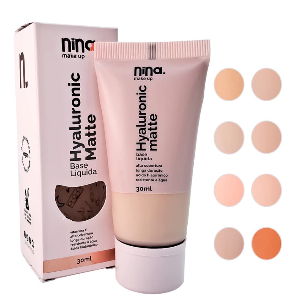 BASE LIQUIDA HYALURONIC MATTE NINA MAKEUP