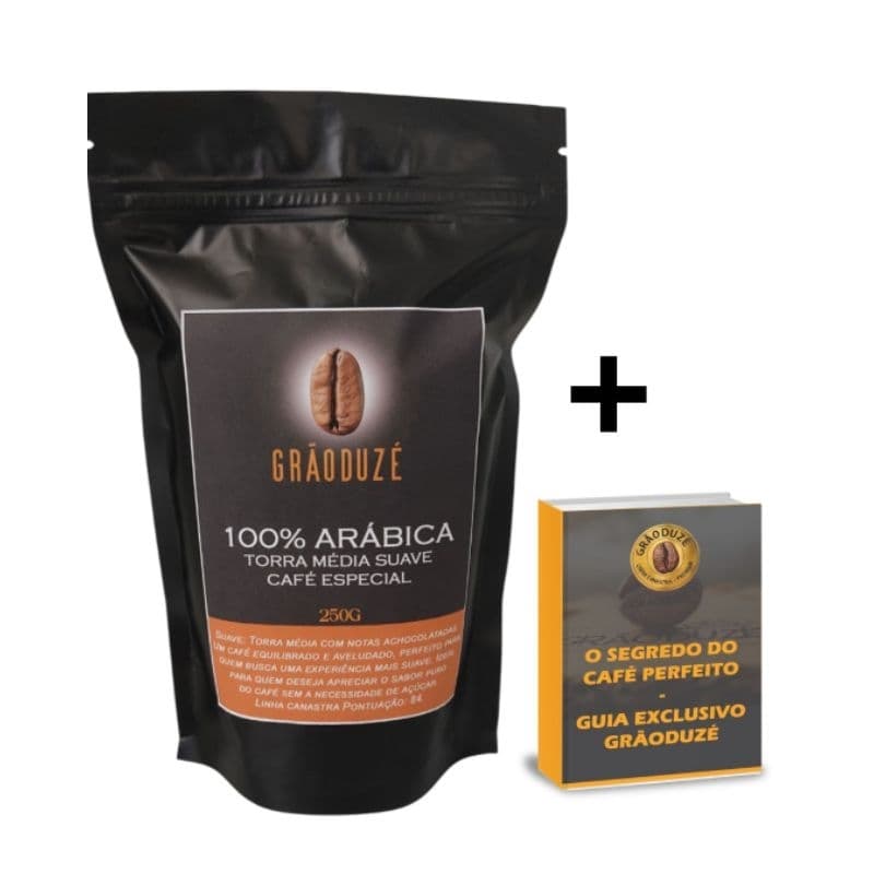 Café *PURO 100% Arábica Achocolatado e aveludado Premium em grãos especial torra suave