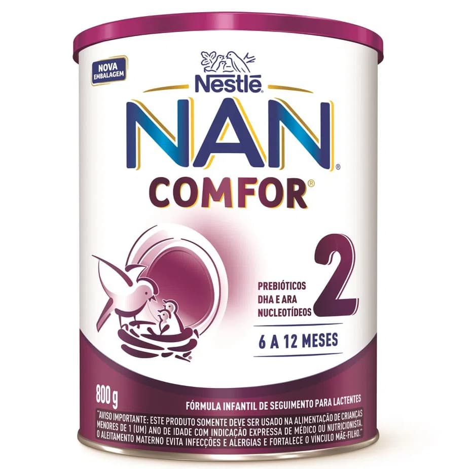 Fórmula Infantil Nan Comfor 2 800g 6 a 12 Meses