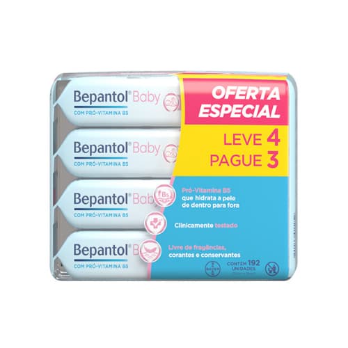 Kit Lenços Umedecidos Bepantol Baby Hipoalergênico 192 lenços