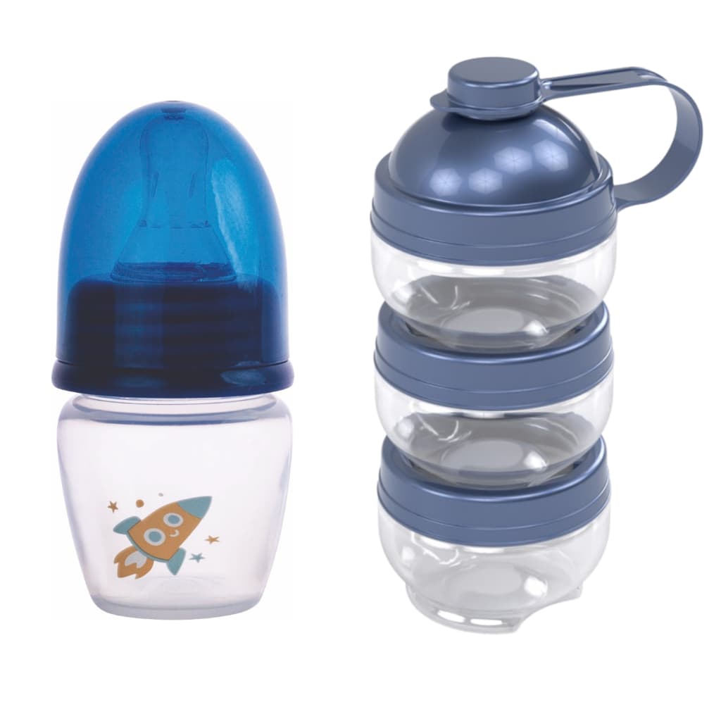 Kit Mamadeira Anticólica 40ml e Dosador De Leite Em Pó Infantil