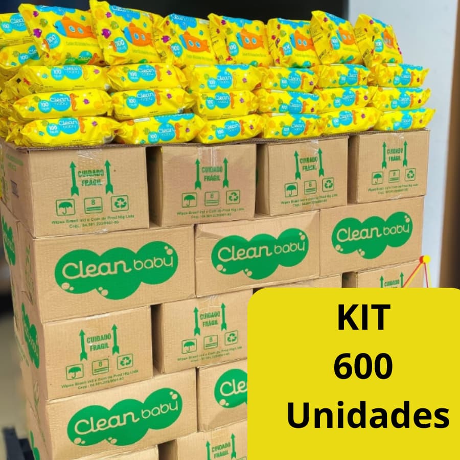 Caixa Kit Com 600 Lenços/Toalhas Umedecida Kit Higiene Bebe Promoção