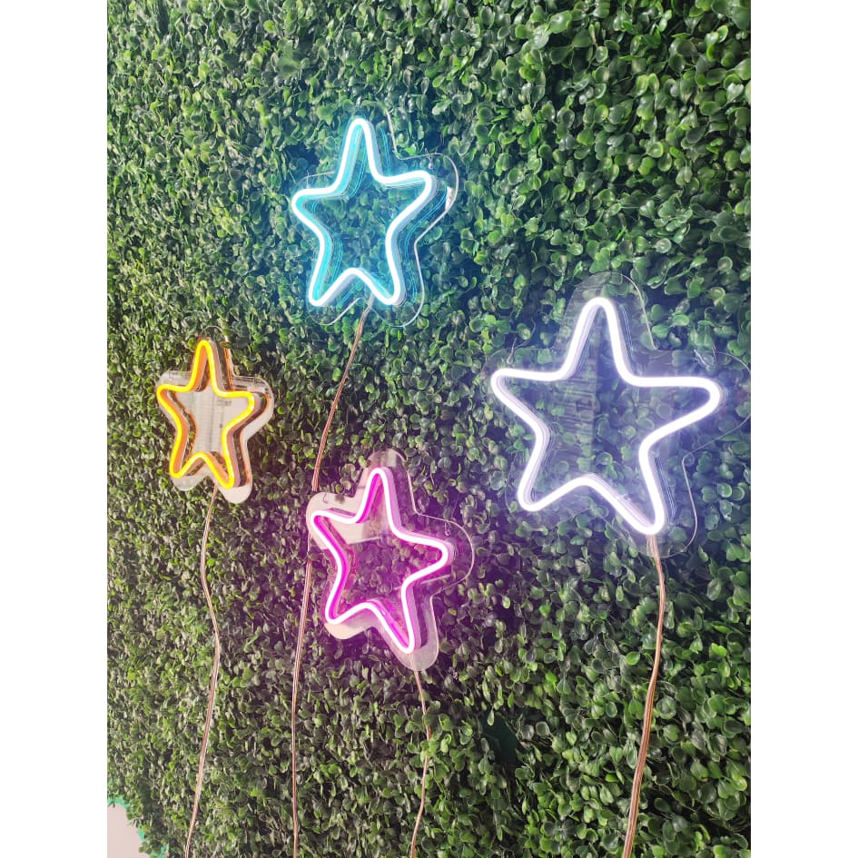 Luminária Parede Estrela Neon Led Decoração Luz 110v-220v led