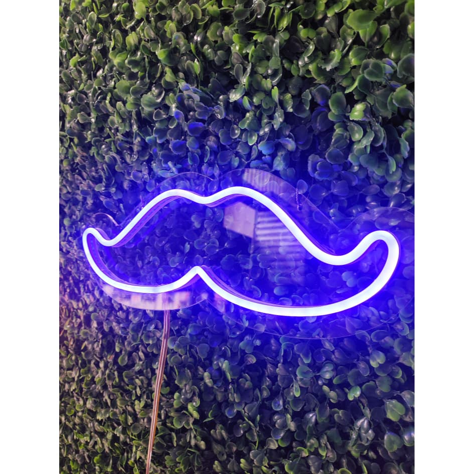 Luminária Parede Bigode Led Neon Decoração Luz 110-220v led