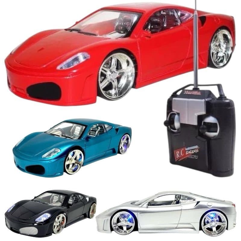 Carro Carrinho De Controle Remoto Ferrari Com Led Perfect Brinquedo