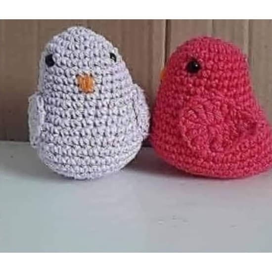 Kit amigurumi 2 pássaros em croche