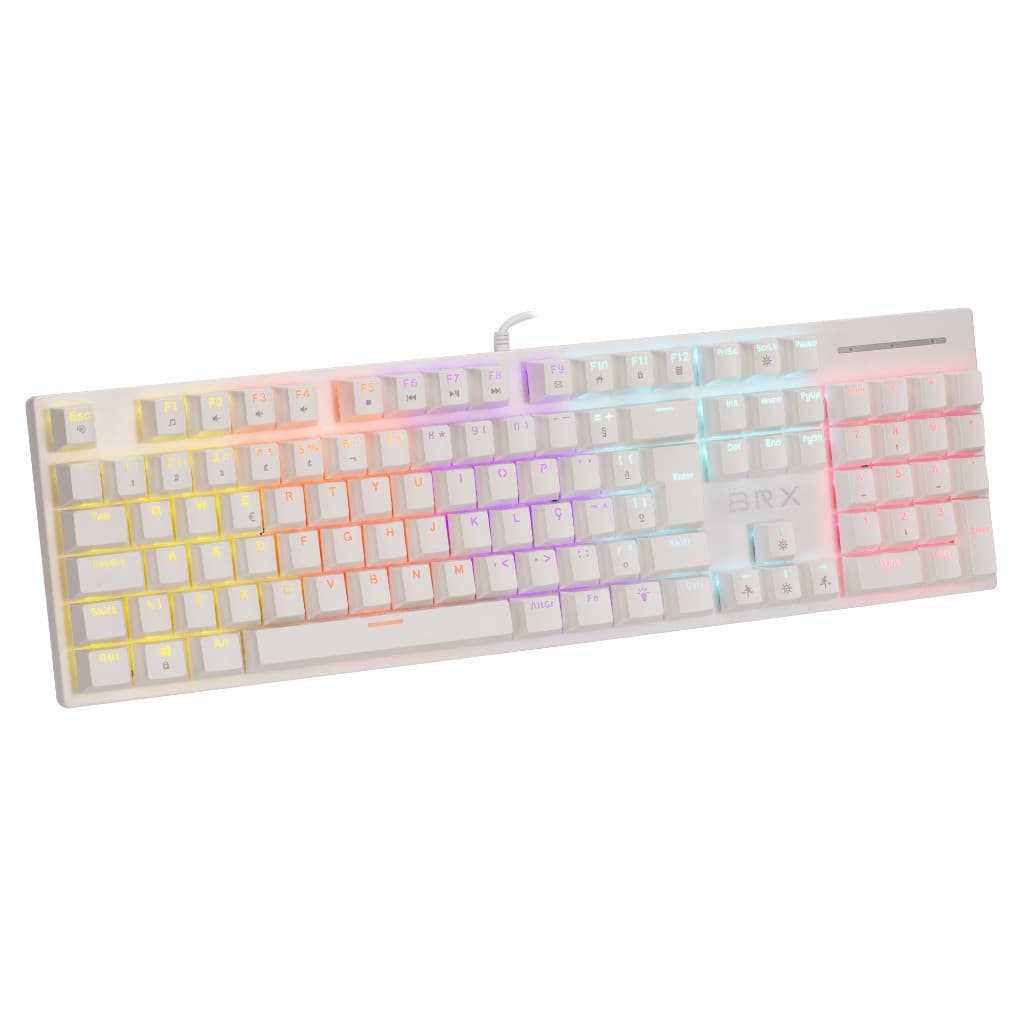 Teclado Mecânico Gamer RGB BRX ABNT2 | Switch Red | Anti-Ghosting