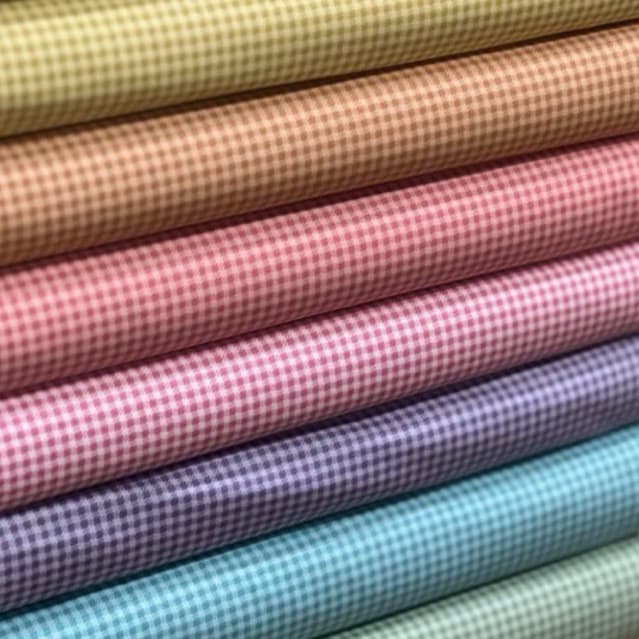 Tecido Tricoline 100% Algodão Fuxicos e Fricotes MICRO XADREZ  0,50x1,50m Composê para Costura Criativa Patchwork