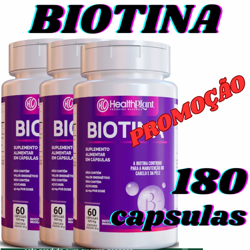 Biotina capsulas 100% original vitamina H vitamina B7 cabelinho de anjo cabelinho de fada
