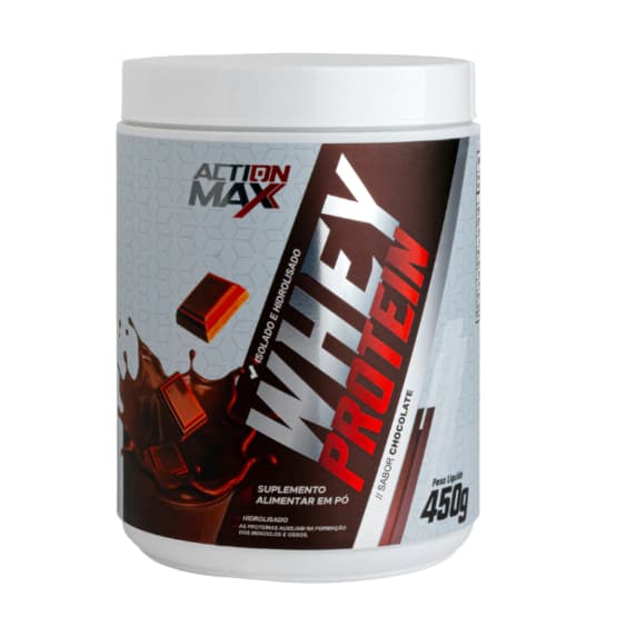 Whey Protein Chocolate - Isolado e Hidrolisado Action Max- 450g