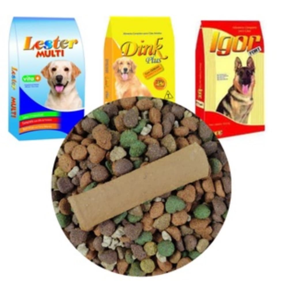 RAÇÃO PARA CACHORRO MIX 2kg (MIX DAS RAÇÕES DE MARCAS COMO (Lester Multi, Dink, Igor, Bifinho Magnus)-2kg(Granel)