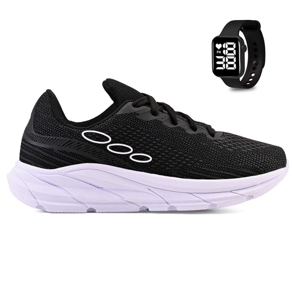Kit Tenis Esportivo Masculino Feminino Academia Treino Leve + Relogio Digital