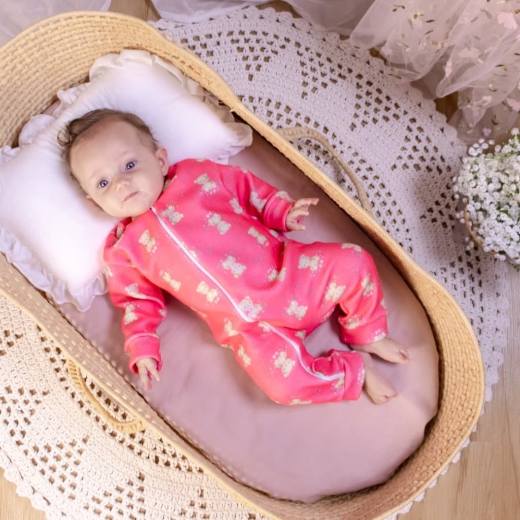 Macacão de Inverno Soft Quentinho Bebê Menina Estampado com Zíper Roupa Infantil Menina Pijama Frio