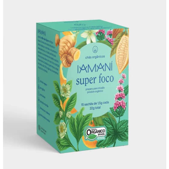 Chá Orgânico Super Foco - 15 sachês - Iamaní