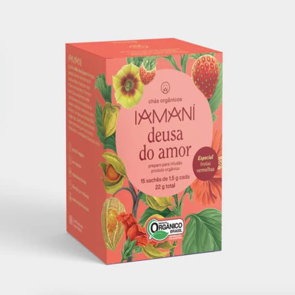 Chá Orgânico Deusa do Amor - Especial Frutas Vermelhas - 15 sachês - Iamaní