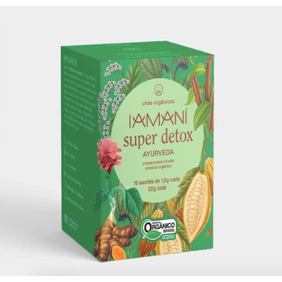 Chá Orgânico Super Detox - 15 sachês - Iamaní