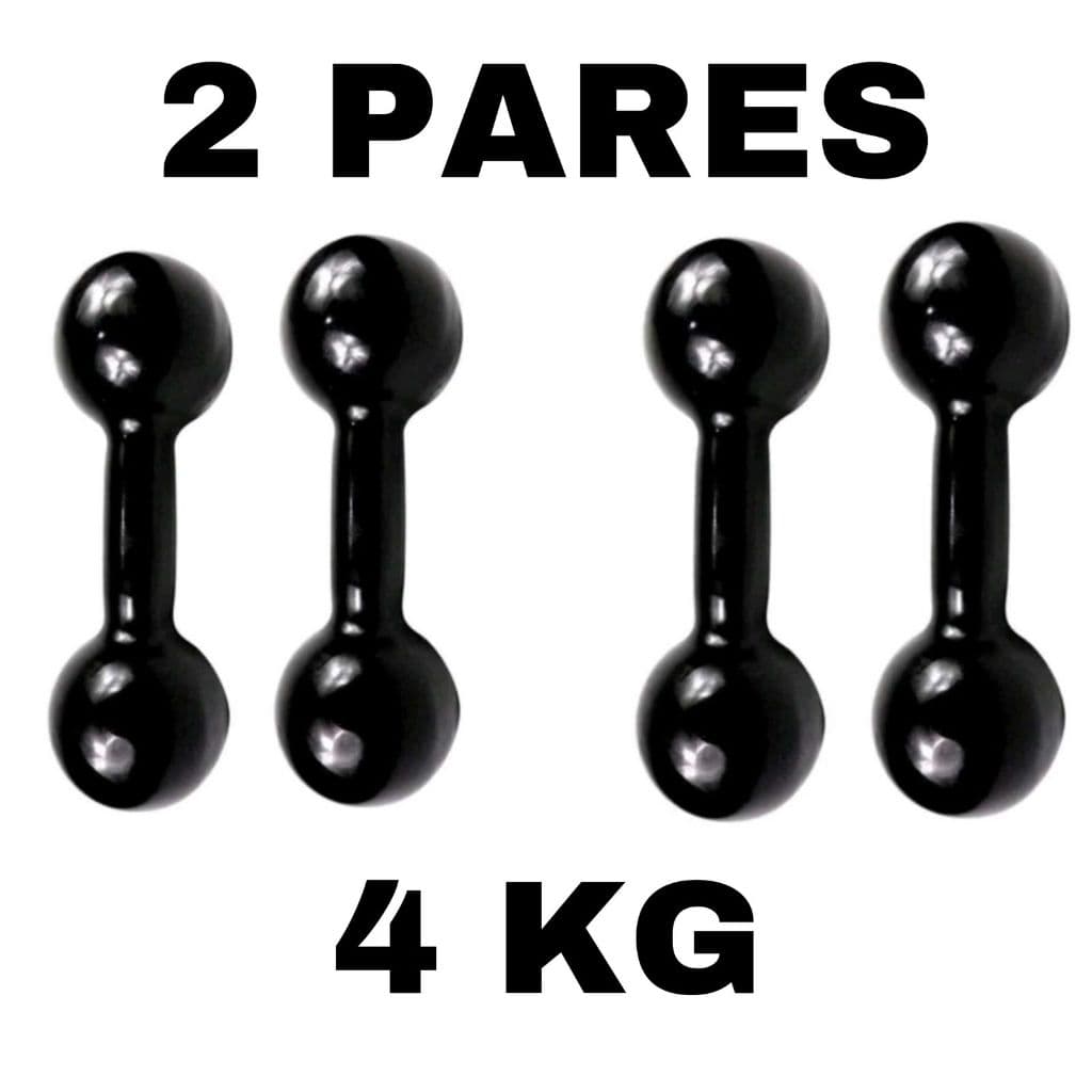 KIT 2 PARES DE HALTER EMBORRACHADO, REVESTIDO PARA TREINOS E MUSCULAÇÃO 4Kg